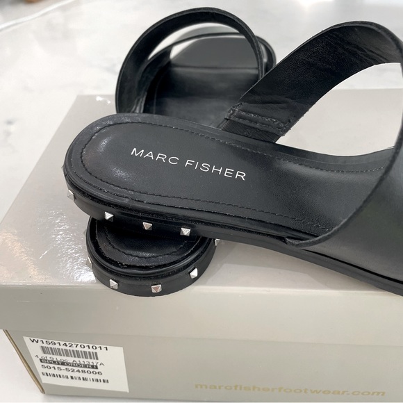 Marc Fisher Black Studded Sandals 7.5 - Picture 3 of 6
